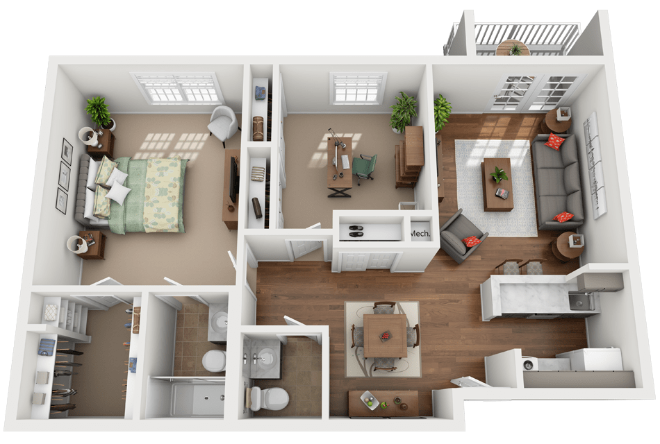 AL Realtors Floorplan for 1BHK 2