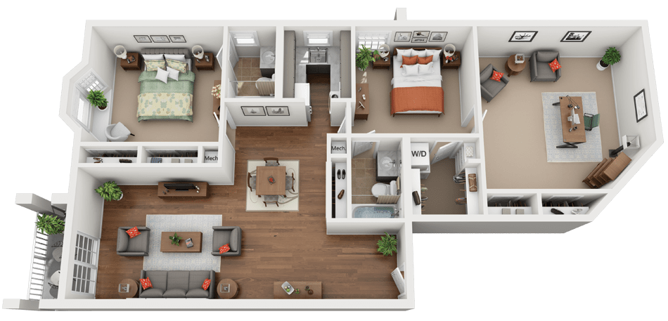 AL Realtors Floorplan for 2BHK