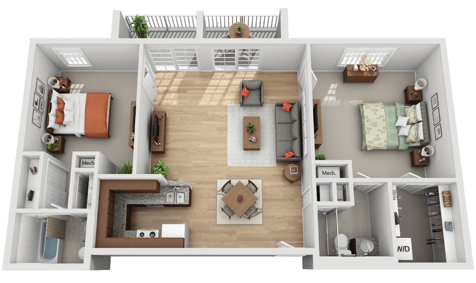 AL Realtors Floorplan for 2BHK and 2T